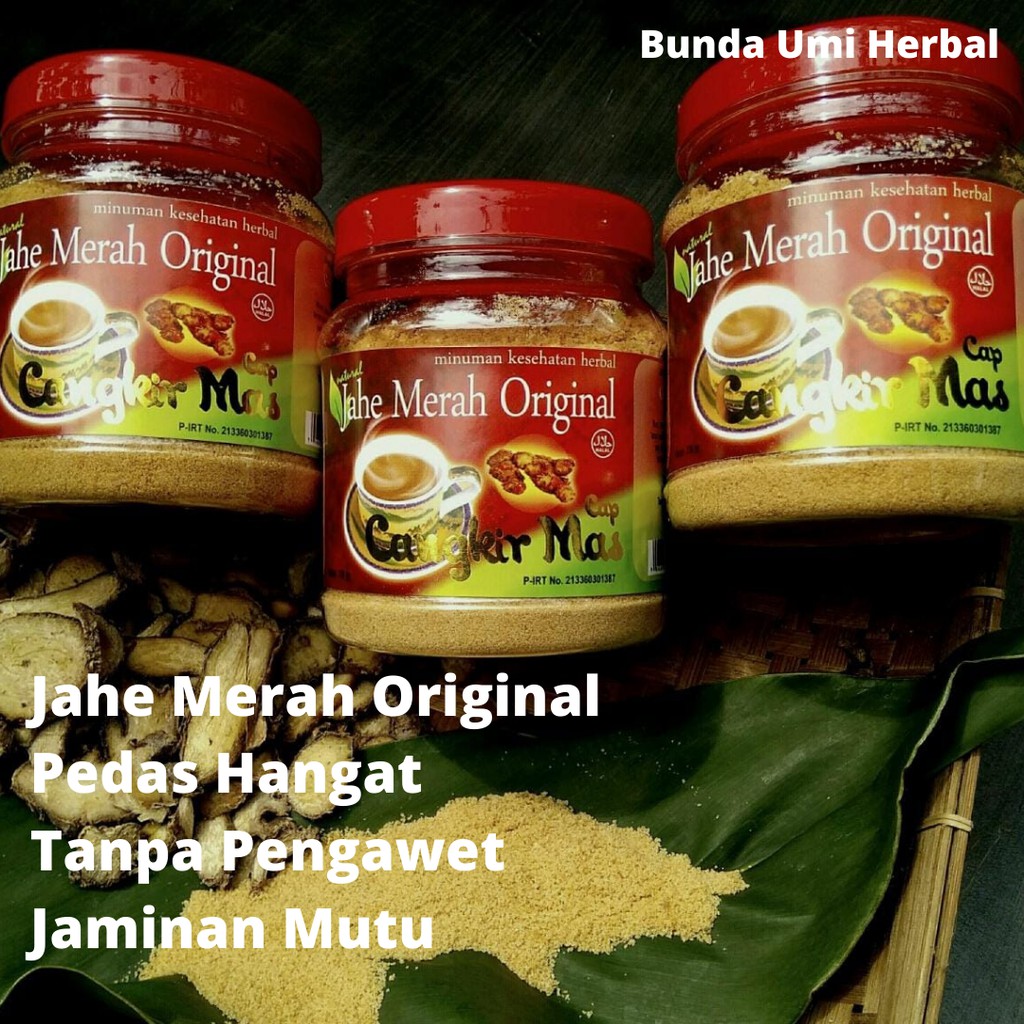 

[TANPA PEMANIS BUATAN] Jahe Merah Bubuk Instan Cap Cangkir Mas Original 330 Gram