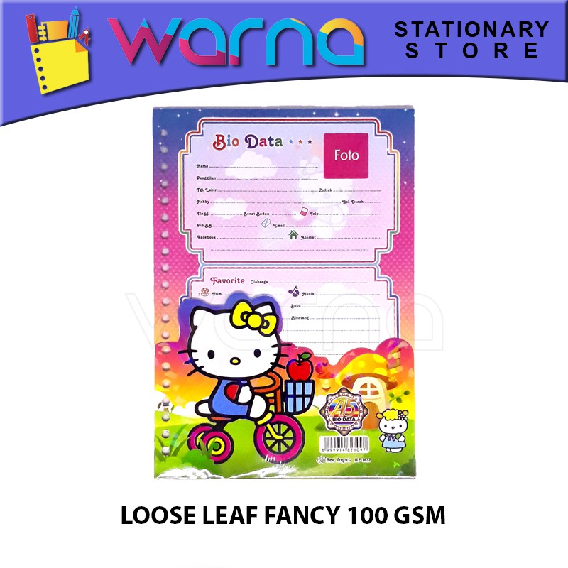 ISI BINDER/LOOSE LEAF FANCY 100 GSM