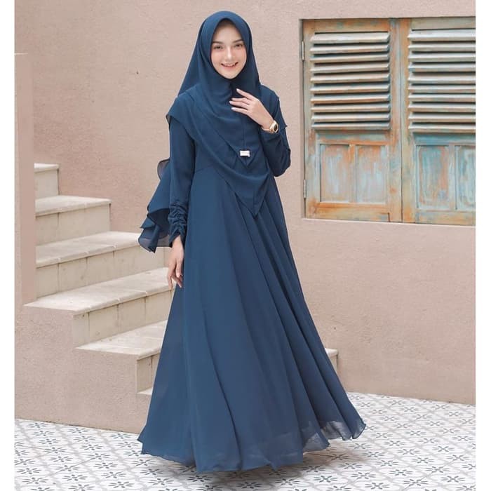 Mayra Gamis Set Khimar Syari Pakaian Muslimah Games Setelan Jilbab Panjang Syarii Fashion Muslim