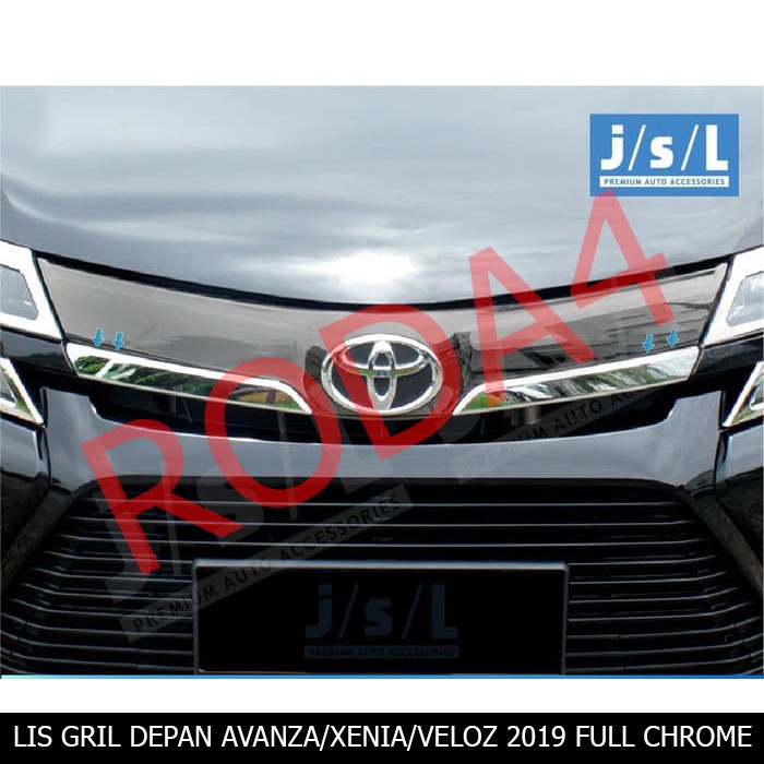 Lis Gril Depan Mobil NEW Avanza Xenia Veloz 2019 Chrome