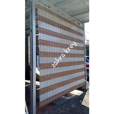 krey tirai PVC motif outdoor