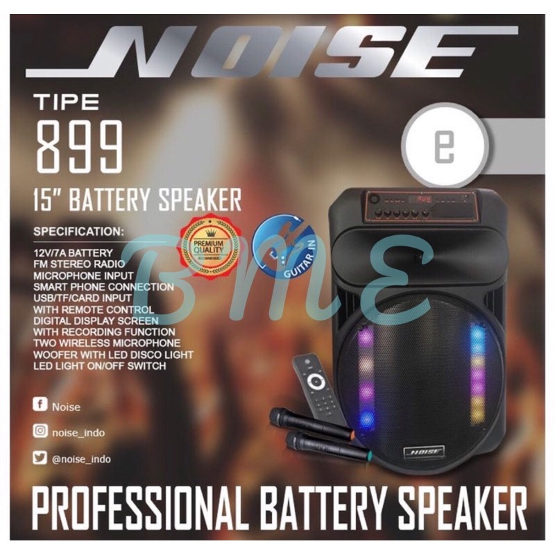 Speaker Portable Wireless NOISE 899e Original 15inch Bluetooth