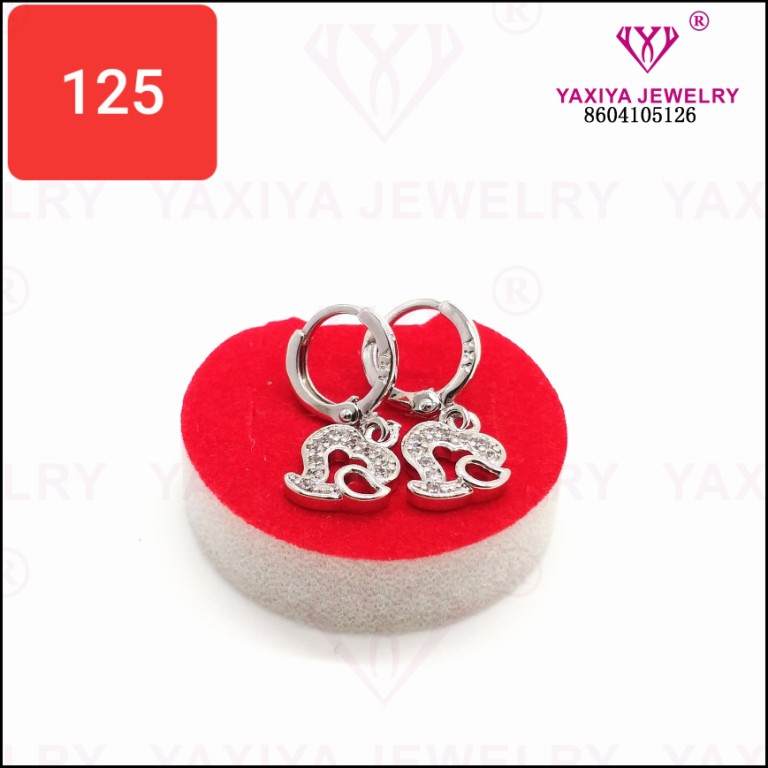 

Anting Emas Putih Permata Zircon Perhiasan Lapis Emas 18K Yaxiya Jewelry 125