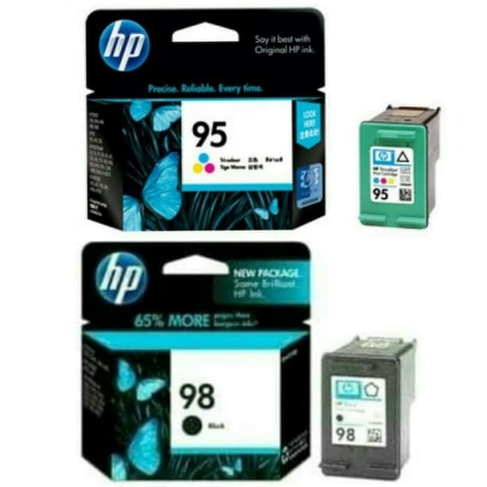 Paket Tinta Hp 98 Black + HP 95 Colour Original