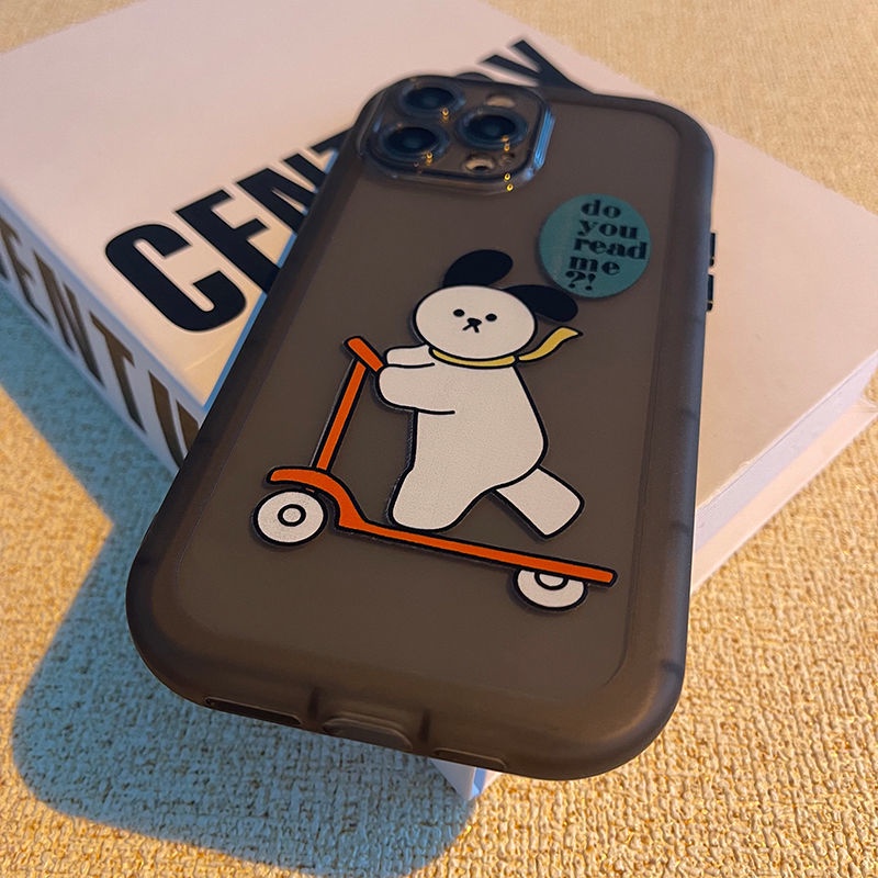 Case Transparan Desain Happy Dog Untuk IPhone 12 13 11 Pro Max X Xs Max Xr