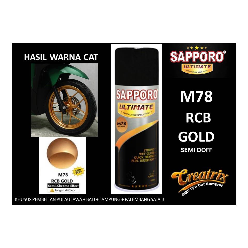 Jual Sapporo Ultimate M Rcb Gold Sapporo Spray Cat Sapporo Pilok Shopee Indonesia