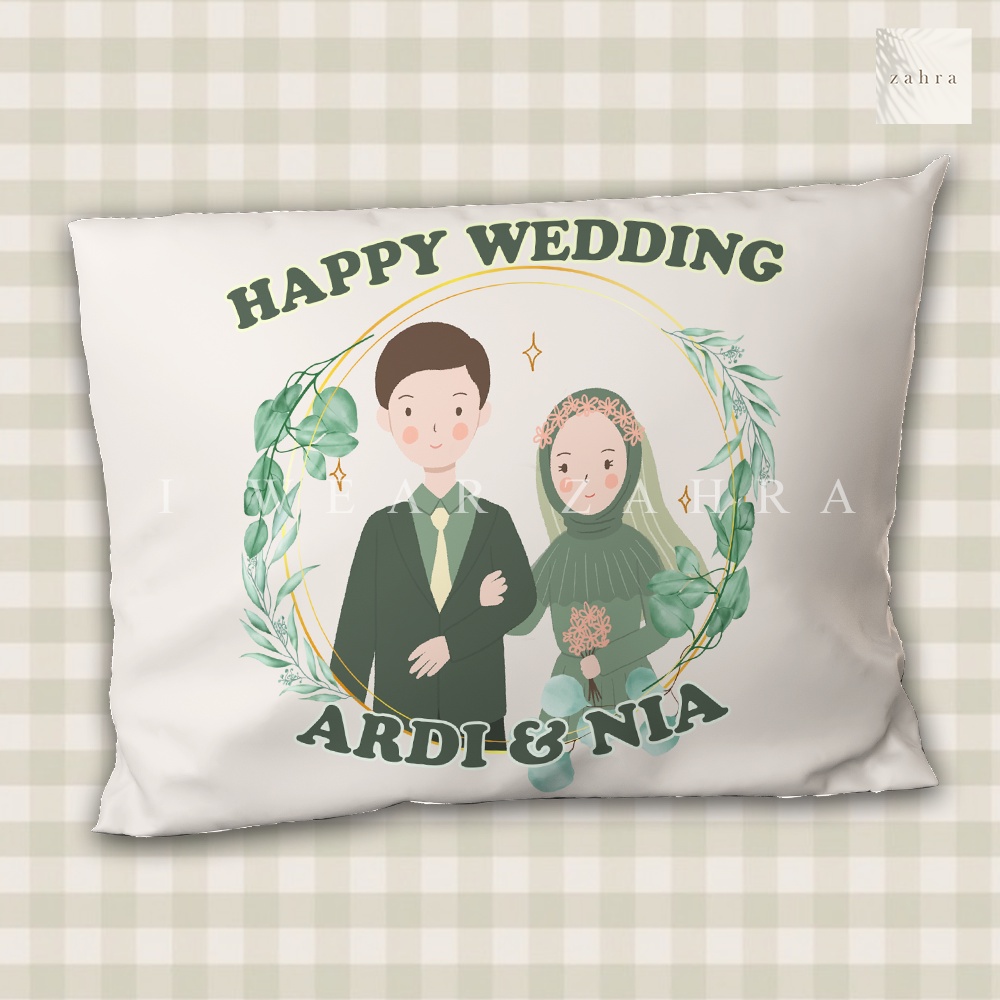 BANTAL CUSTOM NIKAH - Kado Wisuda Ultah Anniversary Wedding Graduation Pernikahan Foto Printing