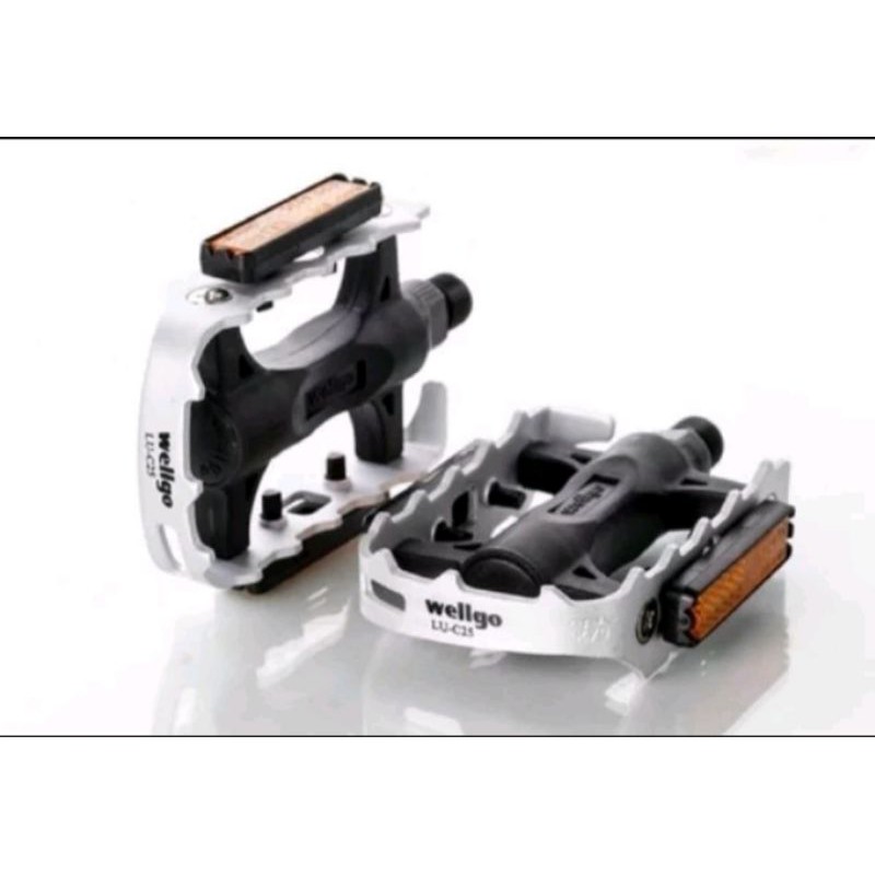 Pedal Wellgo Super LU-C25 Silver Black Kuat