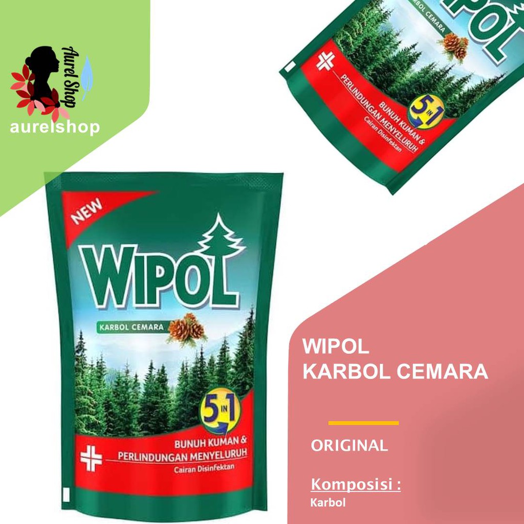 WIPOL Karbol Wangi kemasan Refill  900 ml
