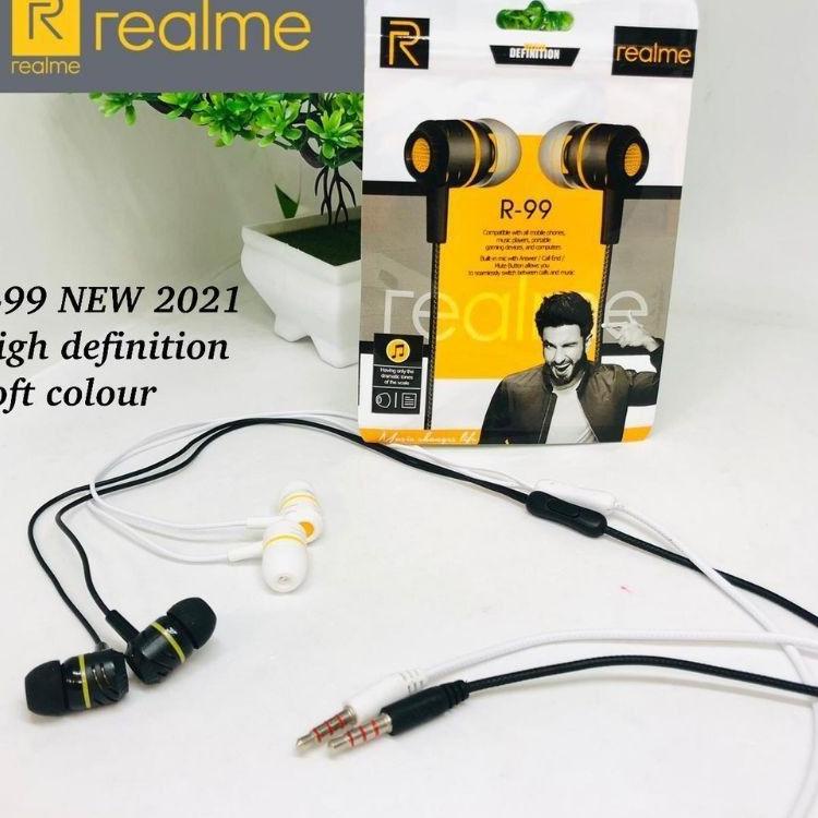 HEADSET REALME R-99 HANDS REALME R99 EARPHONE REALME R-99 BASS 0Z6