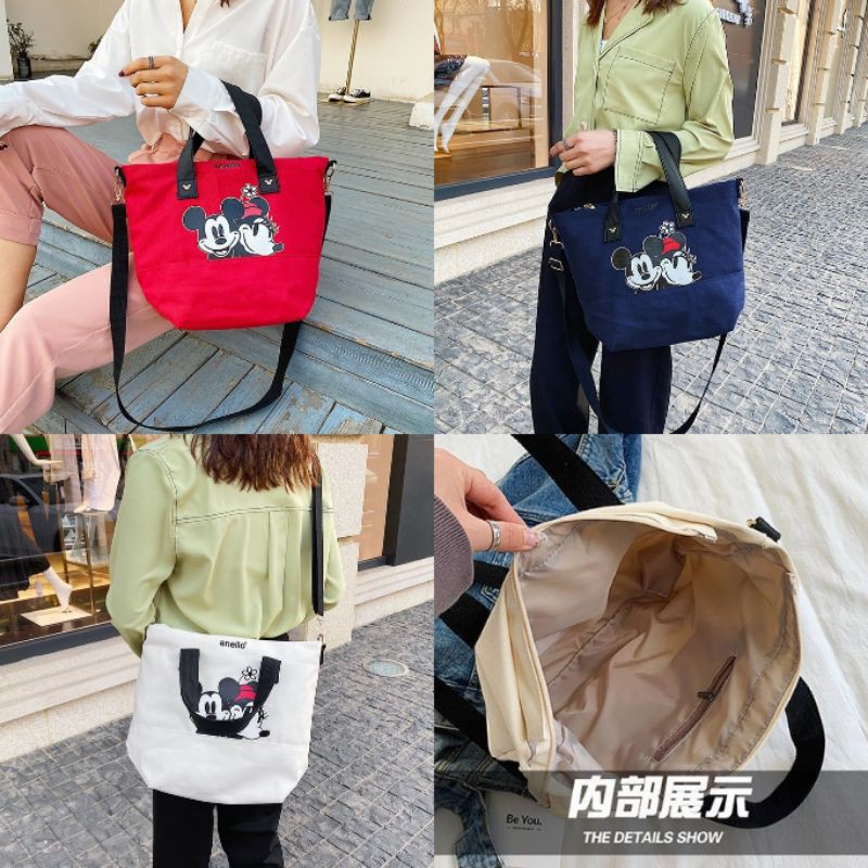 Tas Tenteng Selempang Karakter Mickey Minnie Mouse Anello