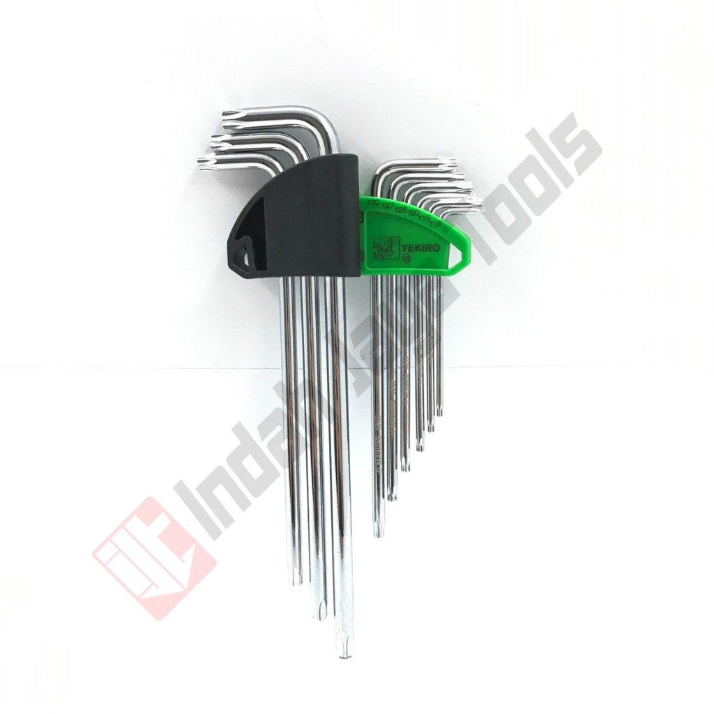 TEKIRO HK-TA1206 Tamper Torx Key Set 9 Pcs - Kunci L Bintang Panjang Lubang Lobang