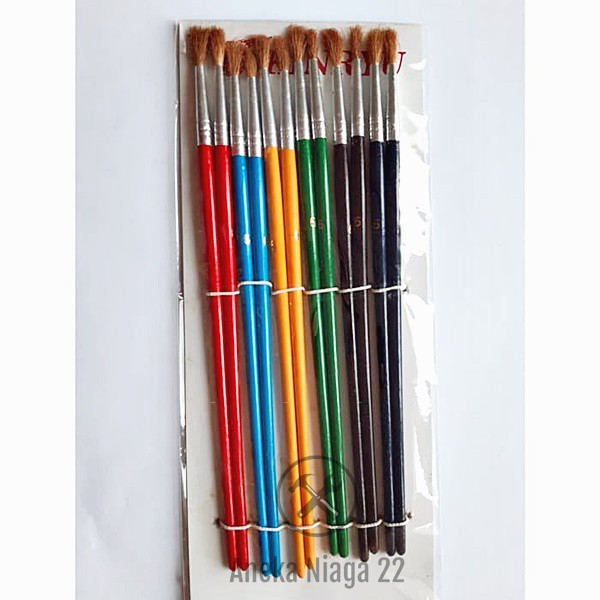 

Aneka - Brush / Kuas Cat Air WARNA / Cat Minyak / Lukis / GAMBAR Acrylic NO 6 AN22