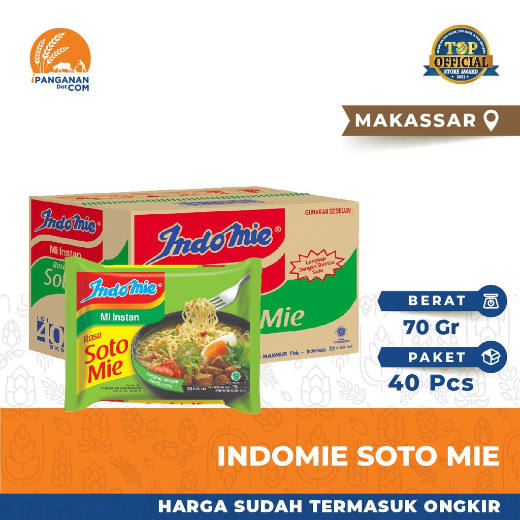 

INDOMIE - SOTO MIE 70G - 1 KARTON - MKS (Harga + Ongkir)