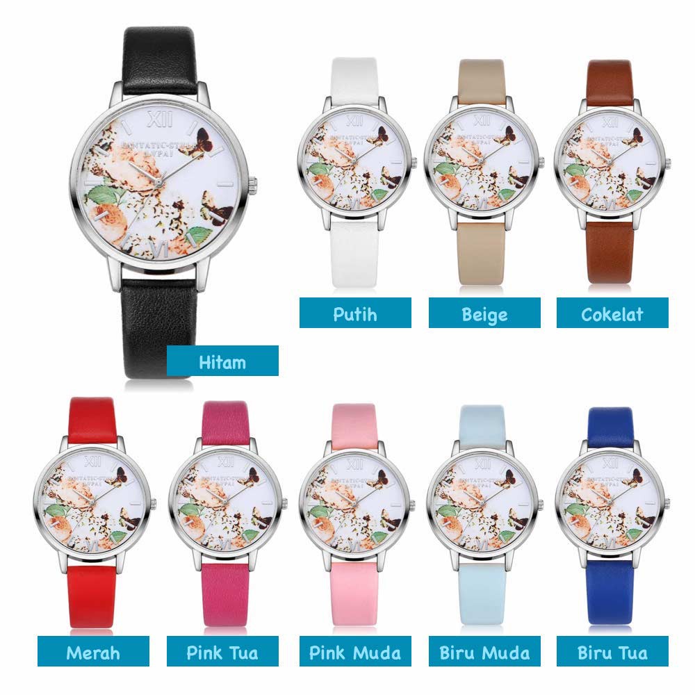 Lvpai Flower - Jam Tangan Analog Wanita - Strap Leather HM_412 ( Group )