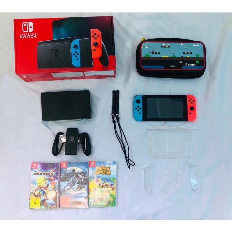 Nintendo Switch Neon V2 full set second
