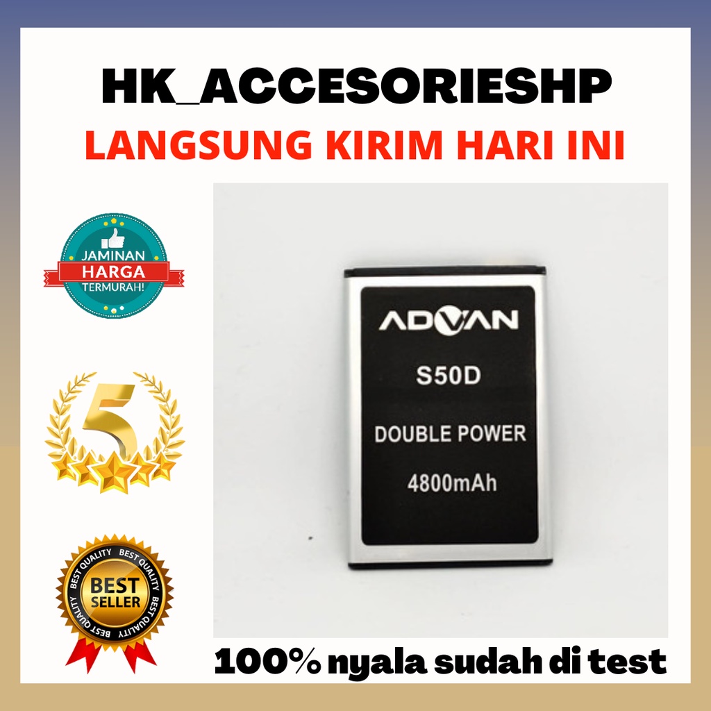 BATERAI ADVAN S50D 4800mAh Double Power