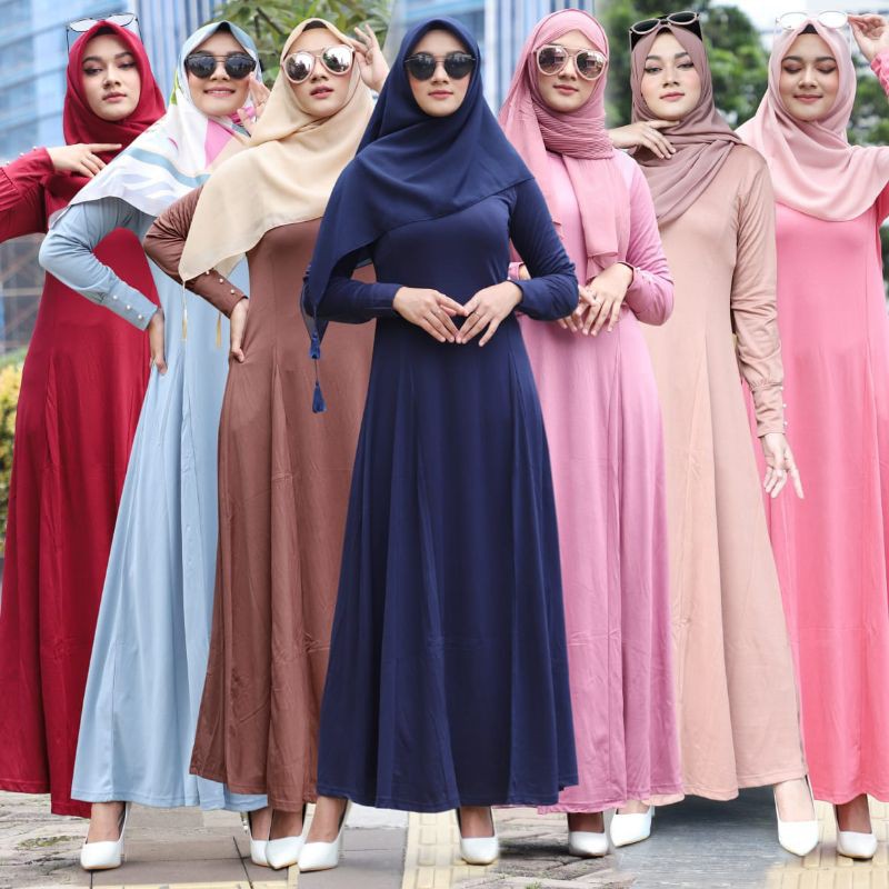 [JUMBO] Gamis Polos Pecah 8 Iyada Seri 391