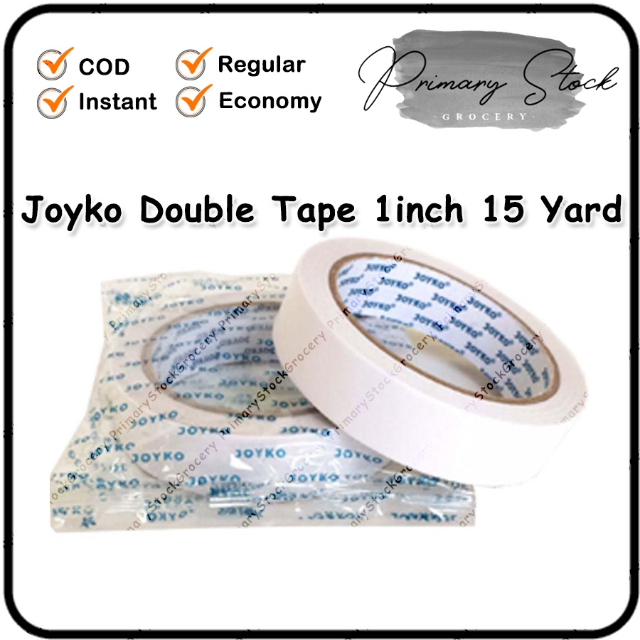 

Double Tape Joyko 1 Inch Perekat 2 Dua Sisi Dabel Tip Bening Murah 15 Yard