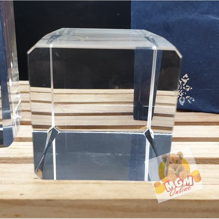 Balok kristal polos 15CM / Balok Crystal 3D Polos 15CM