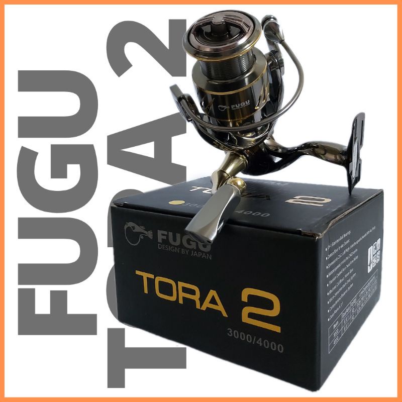 Reel Pancing Fugu Tora 2 Metal Body Power Handle Kuat Spinning Reel Power Handel Metal Body