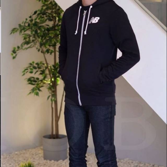  New Balance Core Fleece Full Zip Hoodie Black