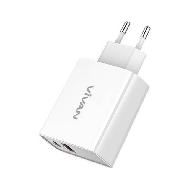 VIVAN DT01 DUAL OUTPUT 5A Adapter FAST CHARGER TYPE-C USB