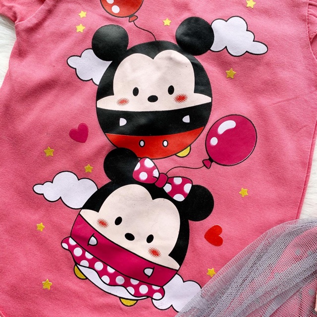 Tsum-tsum tutu pants jumper set baby 0-18 bulan romper bayi anak cewek lucu fashion