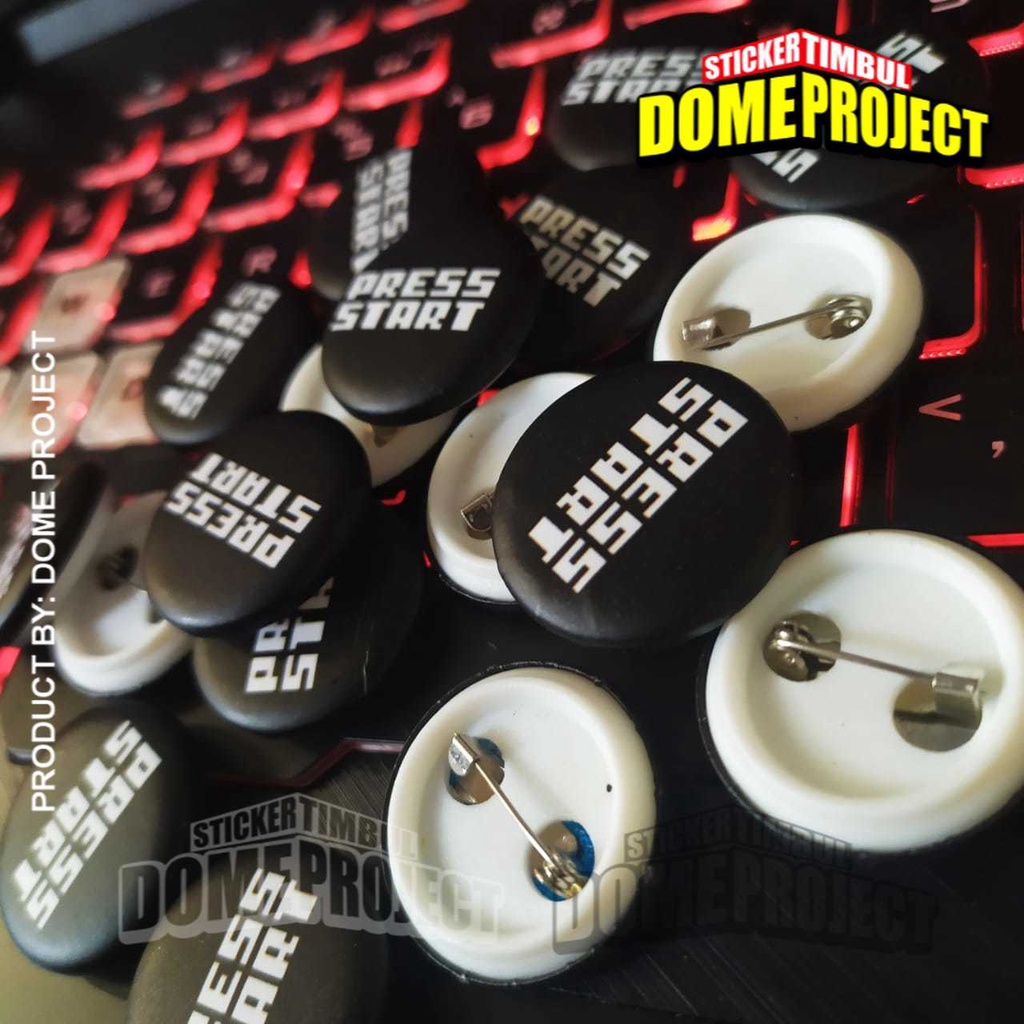 [PROMO BUY 3 GET 1] PRESS START PIN PENITI 25MM BUTTON PIN AKSESORIES ROMPI AKSESORIES TAS