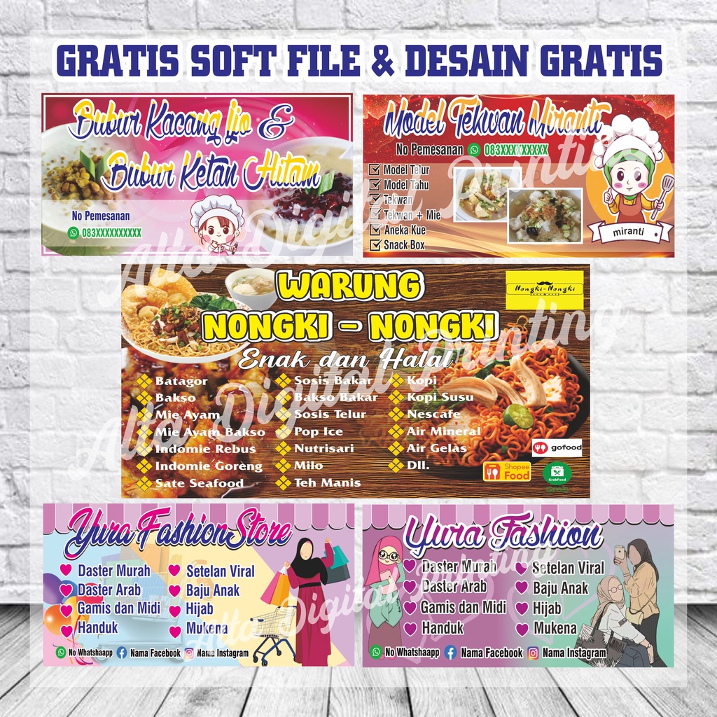 (FREE DESIGN) BANNER OLSHOP, TOKO, WARUNG, WEDDING, BANNER EVENT, BACKDROP, ONLINE SHOP BANNER SPAND
