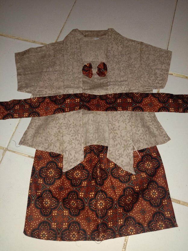 Kebaya Batik Anak (6 Bln-7 Tahun) Sml 3 Ukuran | Setelan Batik Anak | Kebaya Batik
