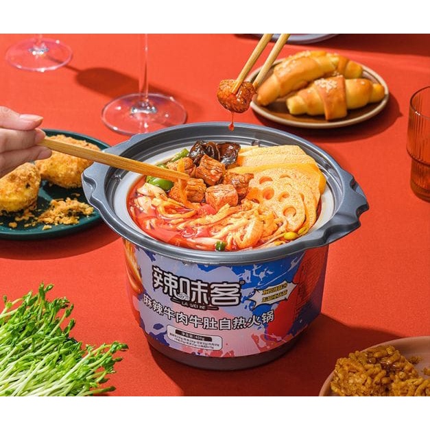 Pemanasan sendiri hot pot nasi instan Chongqing claypot nasi memasak sendiri mie panas dan asam mala