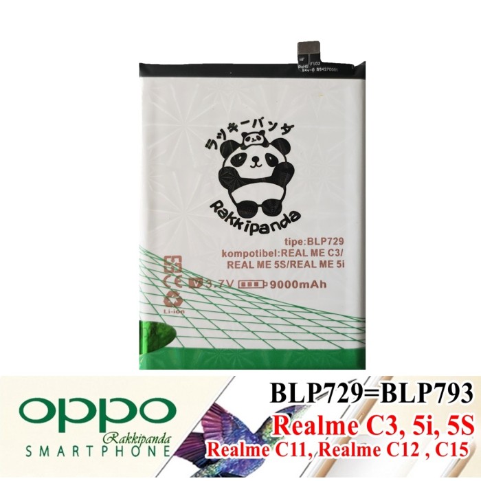 Baterai battery C12 C15 by Oppo BLP793 BLP729 Double IC Protection TA