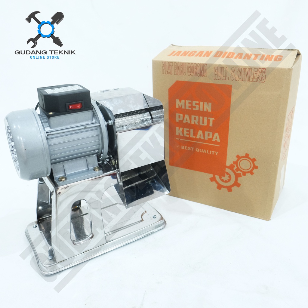 Mesin Parutan Kelapa Mini LISTRIK Dinamo STAINLESS / Parut Kelapa Model Stainles Dinamo 200W