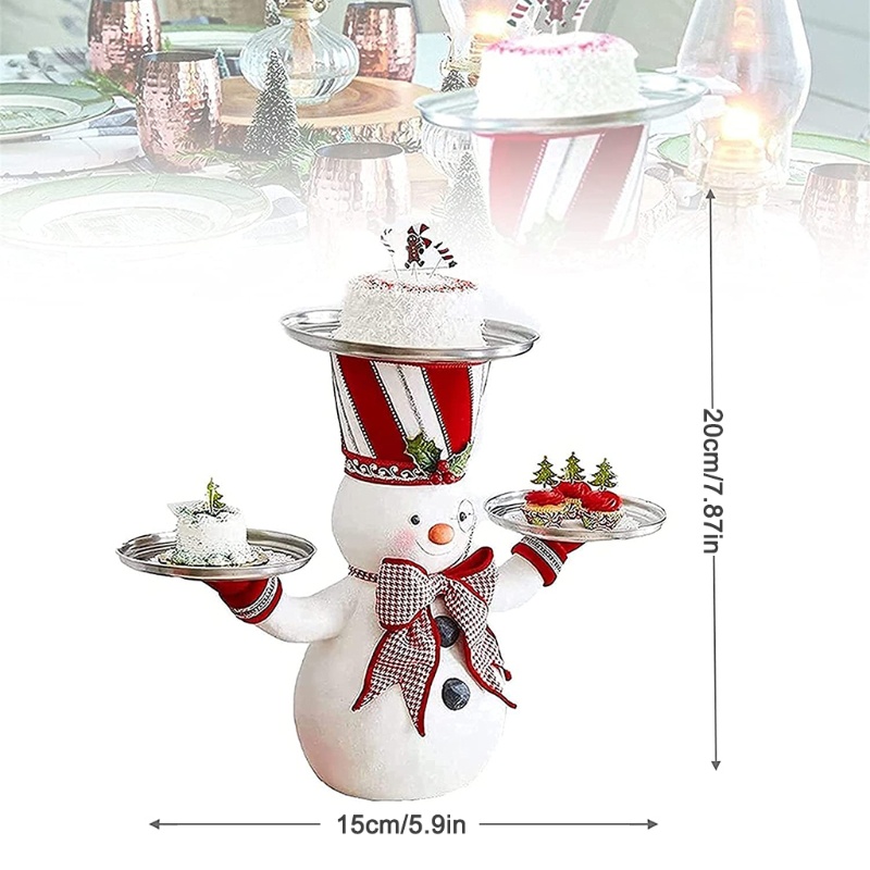 Zzz Rak Holder Permen / Snack / Buah Desain Snowman Natal Kreatif