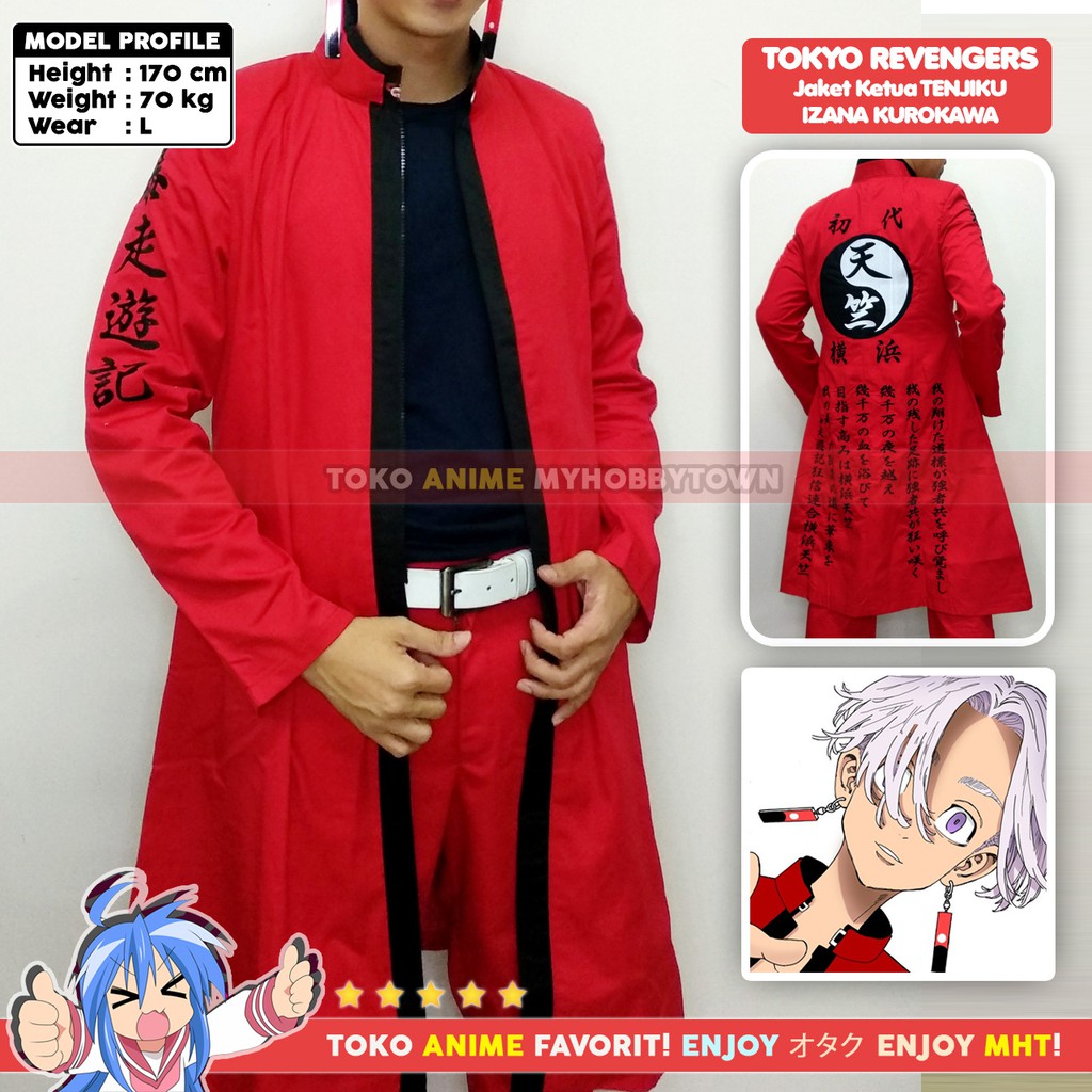 Jaket Parka Jubah Coat Tenjiku Izana Kurokawa Tokyo Revengers Yokohama Gang