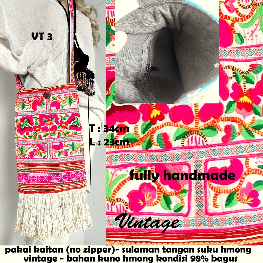 tas boho/tas banjara/tas india/tas suku hmong/tas thailand/tas vintage/tas bordiran vintage