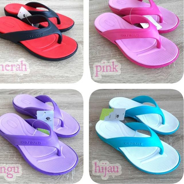 Wow Murah><-21  SANDAL JAPIT WANITA BAHAN KARET RINGAN NYAMAN DIPAKAI GOSOME 907 M