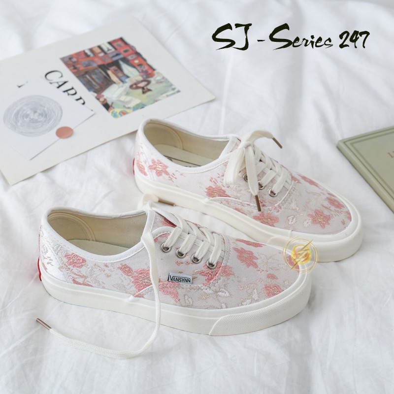 [JWALK] Sepatu Sneakers Wanita Tali Floral Kualitas Import Premium - 247