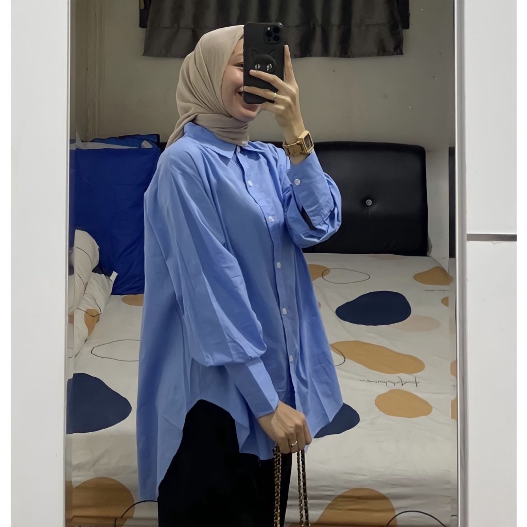 BEFAST - ZRX OOTD Blouse ILEINA / DEVI BLOUSE / Blouse Oversize Jumbo XXL / Pakaian Wanita Casual / Oversize Blouse Wanita ABG / Blouse Polos Formal / Fashion Wanita Kerja/Kampus / Outfit Wanita Hijab / Terlaris / Termurah / Blouse Banyak Warna