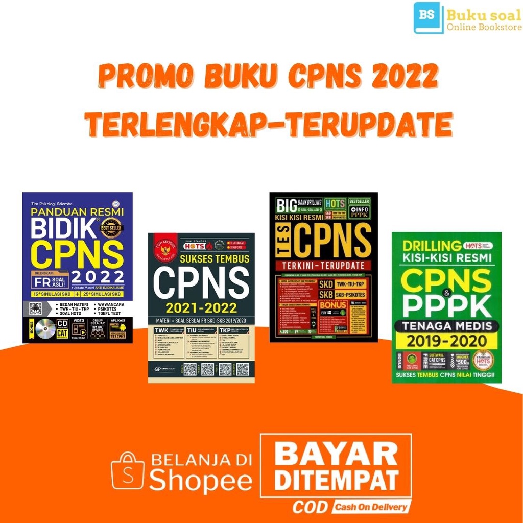 BUKU CPNS 2022 / SUkSES TEMBUS CPNS 2022/ DRILLING HOTS CPNS TENAGA MEDIS/ BIDIK CPNS