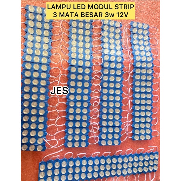 LAMPU LED MODUL STRIP 3 MATA BESAR 3W 12V