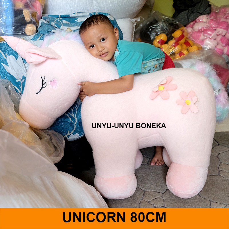 Boneka Unicorn Kuda Big giant animal pony besar 85cm