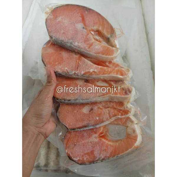 

[PO] Steak Salmon Frozen 1kg / Frozen Norwegian Salmon Steak / Frozen Salmon Steak Norway / Barbeque Steak Salmon