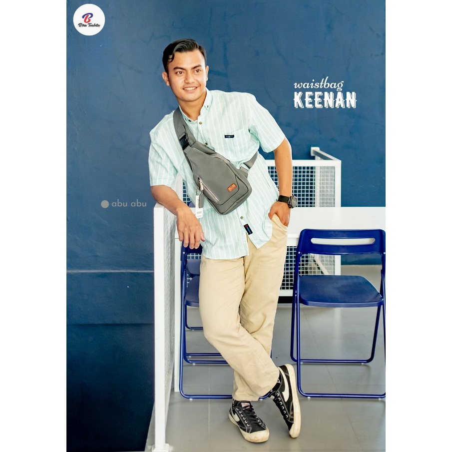 COD KEENAN WAISTBAG By Biru Tsabita tas selemoang slempang dada pria cowok kulit murah anti air wais