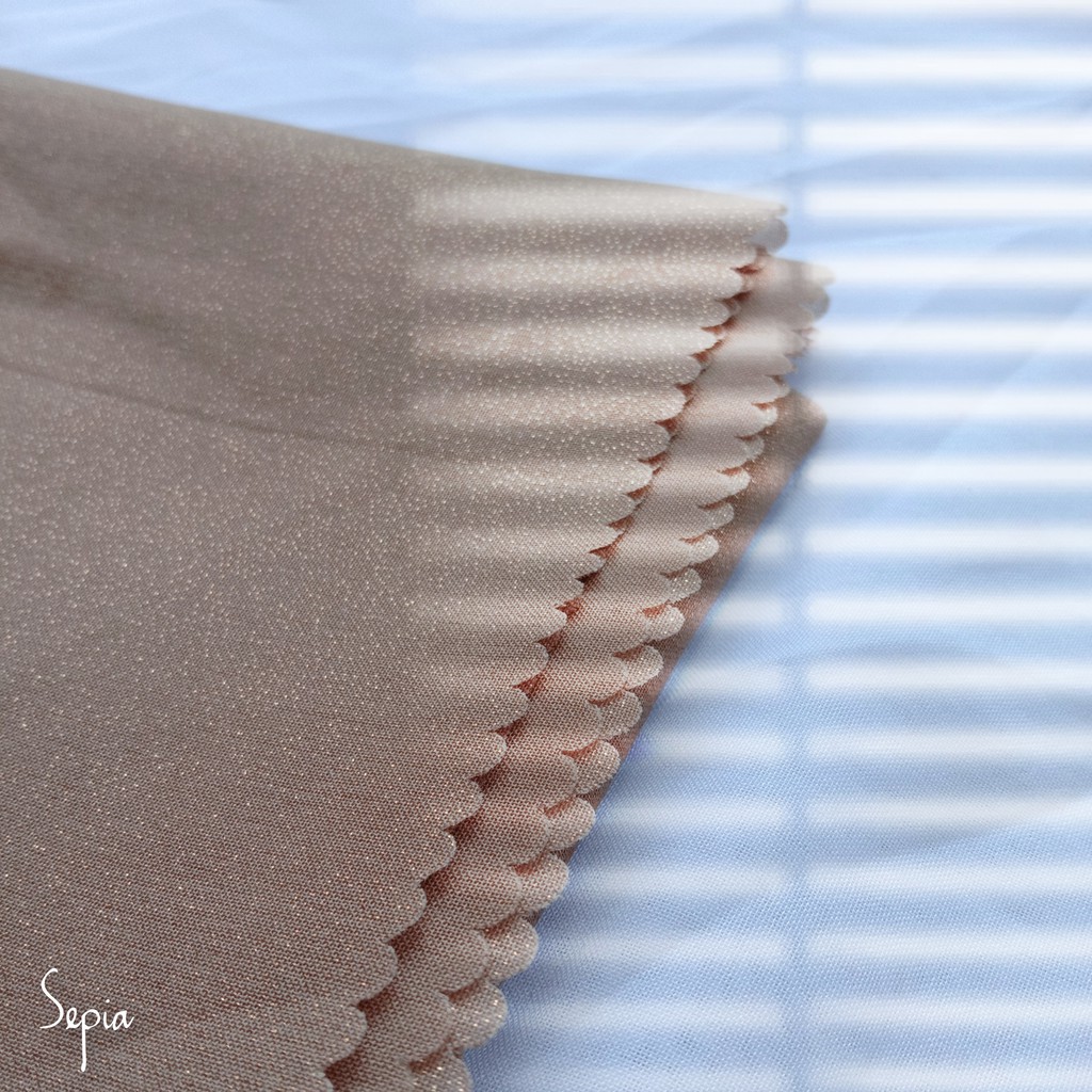 SHINAR GLAMOUR Gliter Hijab 115x115cm / Kerudung / Jilbab Segi Empat Premium-SHINAR-SEPIA