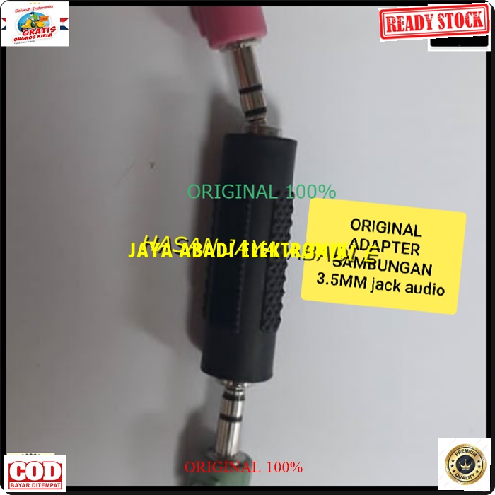 G259 JACK 3.5 MM ADAPTER JEK 3,5 KONEKTOR SAMBUNGAN SPLITER AUDIO DAN SOUND SUARA CONVERTER KONEKTOR MULTI UNIVERSAL MALE EXTENSION PENYAMBUNG HEADSET HEADPHONE FEMALE AUX DVD MALE AMPLI STEREO HEADSET HARGA TERJANGKAU