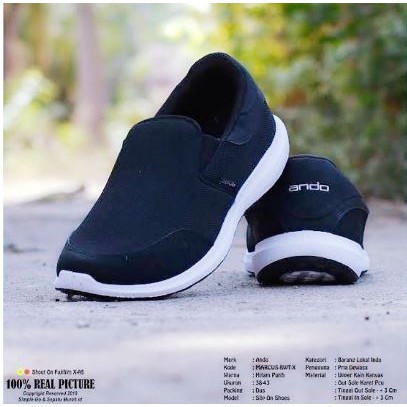 Sepatu Pria ANDO MARCUS-38-43 Sepatu Slip On Pria Model Terbaru-Sepatu Casual Pria