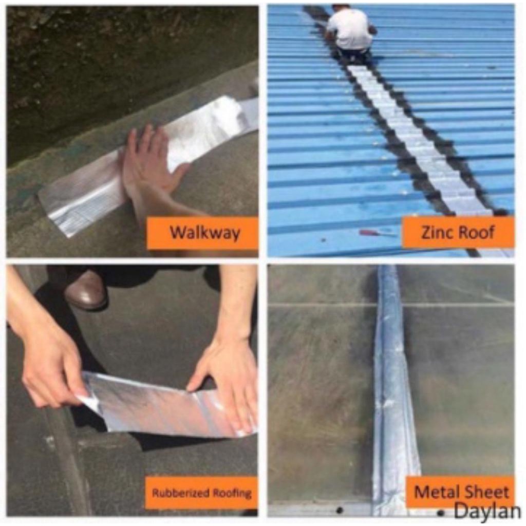 JM LAKBAN ANTI BOCOR 3M 5M LEM ANTI AIR ALUMUNIUM FOIL BUTYL SUPER WATERPROOF TAPE TAMBAL SILVER / Lakban Magic Tape /Anti Bocor Aluminium Foil Butyl Rubber Waterproof Tape / Lakban aluminium Anti Bocor Lakban Anti Bocor Lem Anti Air Super Tambal Silver