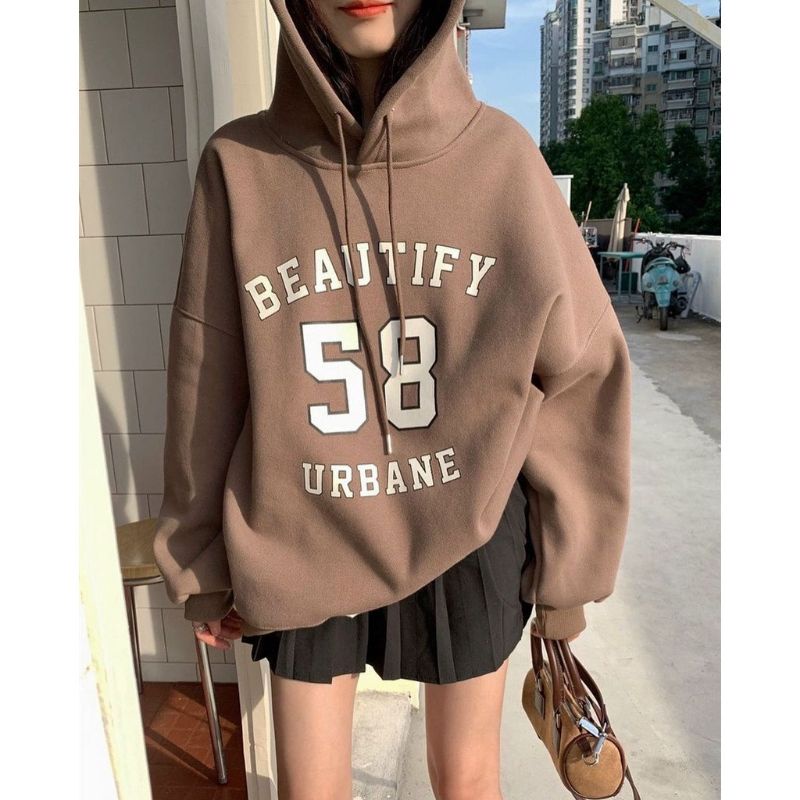 Beautify Urbane Hoodie Sweater Oversize | Sweater Size M.L.XL Sweatshirt | Ootd Pakaian Wanita